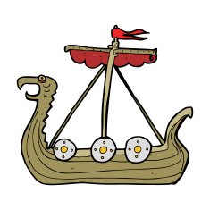 Cartoon Viking Ship N39