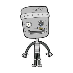 cartoon funny robot N95