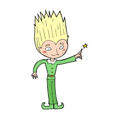 cartoon magic christmas elf N12