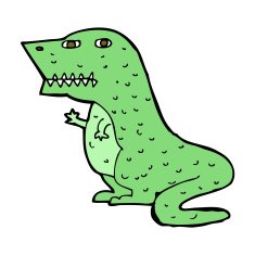cartoon dinosaur N204