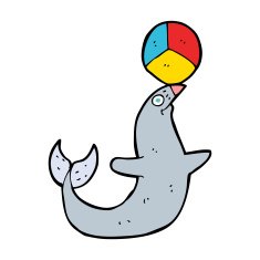 cartoon performing seal N12