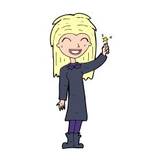 cartoon friendly witch girl N12