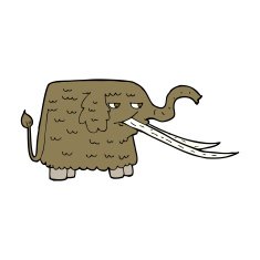 cartoon woolly mammoth N12