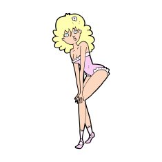 cartoon woman in lingerie N52