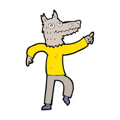 cartoon wolf man N57