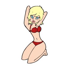 cartoon sexy woman posing N11