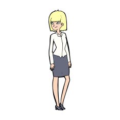 cartoon pretty businesswoman N11