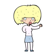 cartoon woman gesturing N33