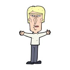 cartoon angry man N123