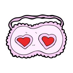 cartoon sleeping mask with love hearts N12