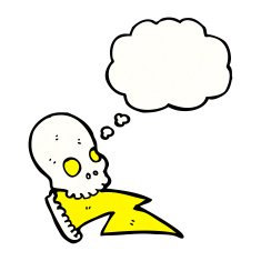 crazy cartoon skull N6