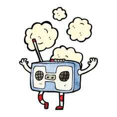 cartoon retro radio N8