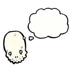 spooky skull cartoon N36