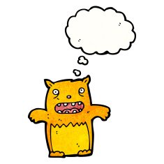 funny cartoon cat N238