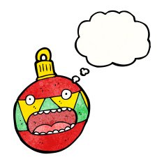 christmas bauble cartoon character N28