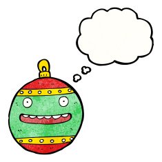 christmas bauble cartoon character N29