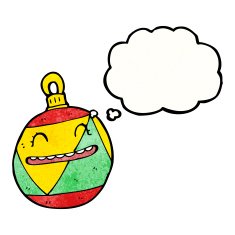 christmas bauble cartoon character N34