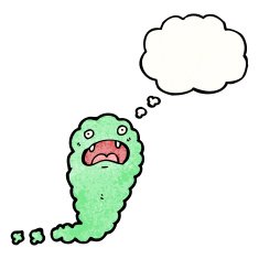 cartoon green cloud ghost N2