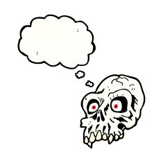 spooky skull cartoon N39
