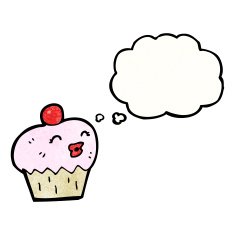 cartoon cupcake N189