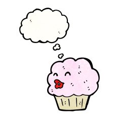 cartoon cupcake N190