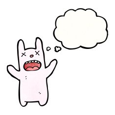 cartoon pink rabbit N81