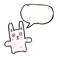 happy pink rabbit cartoon N3
