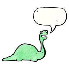 cartoon friendly dinosaur N16