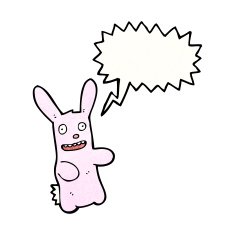 funny pink rabbit cartoon N9