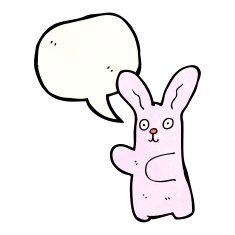 funny pink rabbit cartoon N10