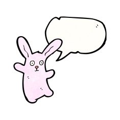funny pink rabbit cartoon N11