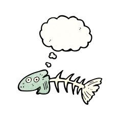 old fish bones cartoon N8
