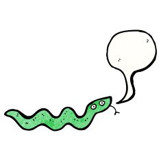 cartoon slithering snake N23