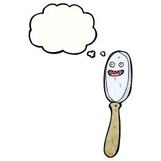 magnifying glass cartoon character N9