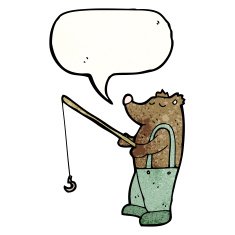 bear fishing cartoon N2