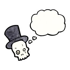 spooky skull cartoon N44