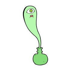 cartoon halloween ghost in bottle N23