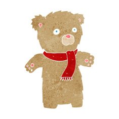 cartoon teddy bear N293