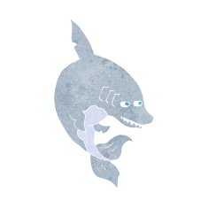 Funny Cartoon Shark N40