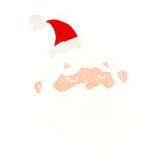 Cartoon Santa Claus Face N16
