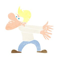 cartoon annoyed man gesturing N12