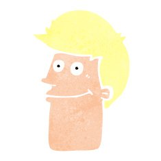cartoon smiling man N31