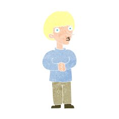 cartoon nervous man N180