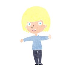 cartoon happy woman N301
