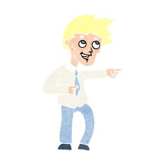 cartoon funny office man pointing N12