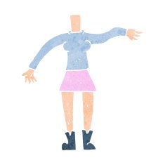 cartoon female body (add photos or mix and match cartoons) N262