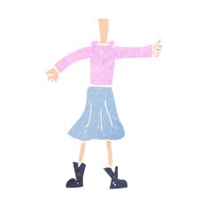 cartoon female body (add photos or mix and match cartoons) N263