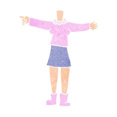 cartoon female body (add photos or mix and match cartoons) N265