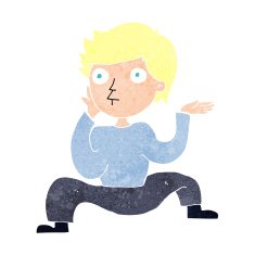 cartoon boy doing crazy dance N12