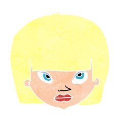 cartoon annoyed woman N218